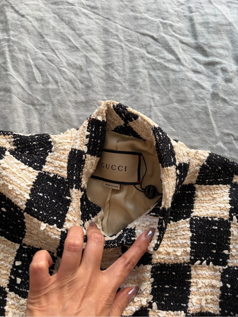 Gucci NWT Check Tweed Jacket & Ankle Pants Set IT 38 - Picture 5 of 7